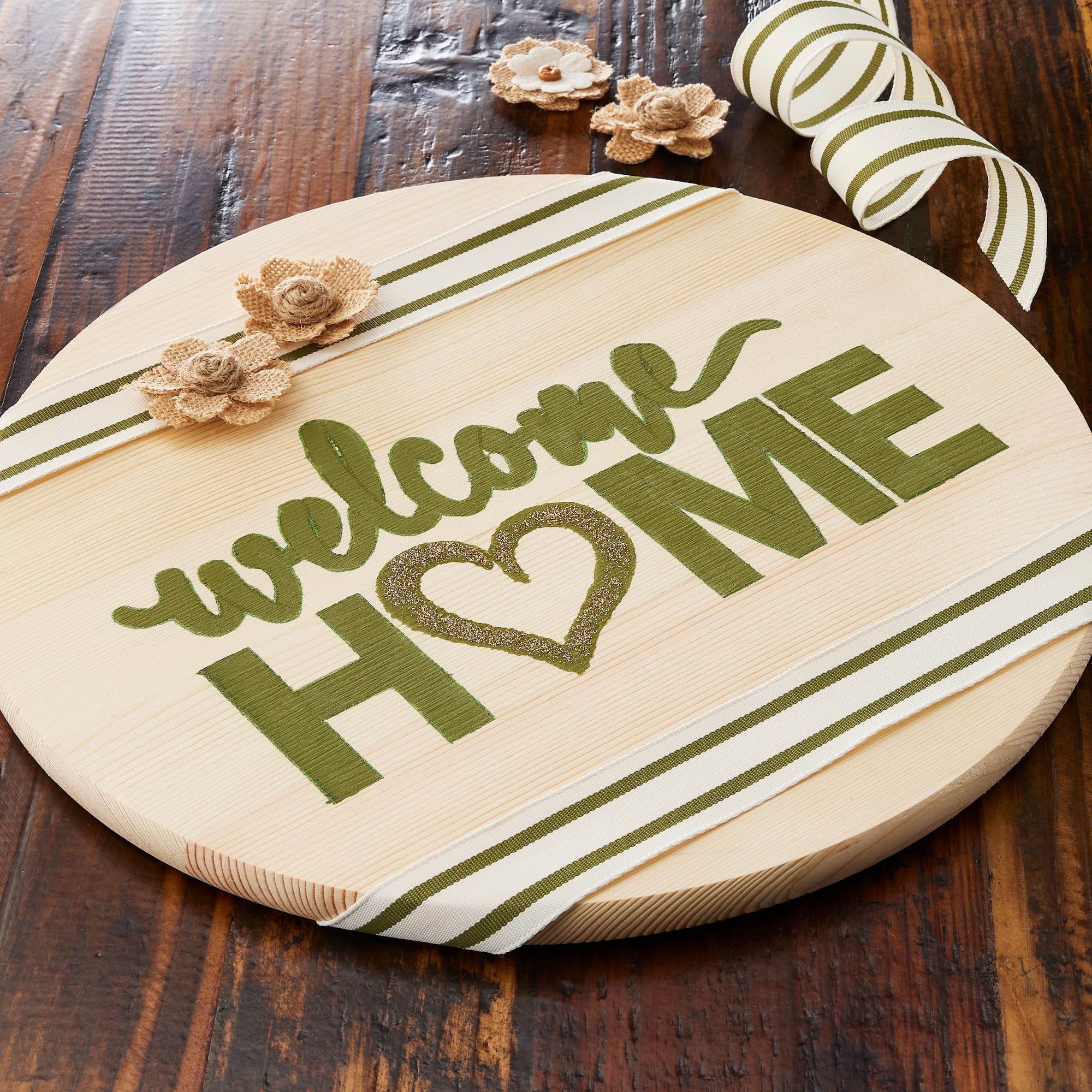 15" Unfinished Wooden Circle Plaque by Make Market®
